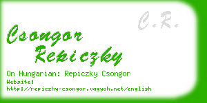 csongor repiczky business card
